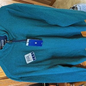NWT Men's XL Izod 1/4 zip - dark green
